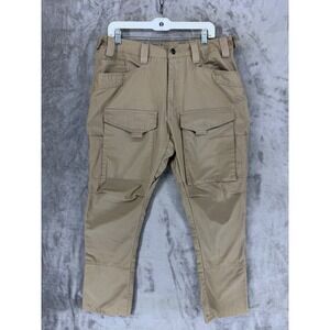 Free Soldier Mens Tactical‎ Cargo Pants Tan Ripstop Utility Combat 36x32 Khaki